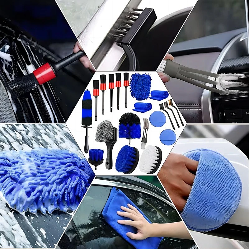 Cleaning Kits 20 Pcs Car Cleaning Tools Kit With Car Detailing Brush Set