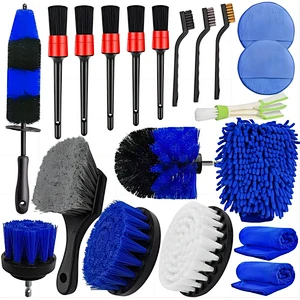 Cleaning Kits 20 Pcs Car Cleaning Tools Kit With Car Detailing Brush Set